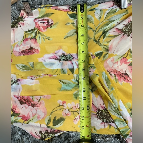 Vince Camuto Yellow Asymmetrical Ruffled Sundress - Picture 7 of 11